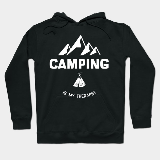 Camping Is My Therapy Hoodie by T-Shop Premium